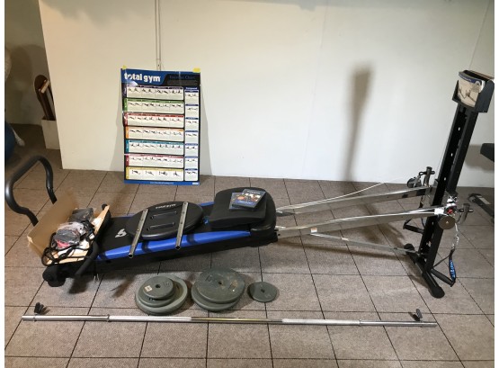 TOTAL GYM Fitness System - Plus Bar & Extra Weights  W/Poster & DVD's (Everything You See)
