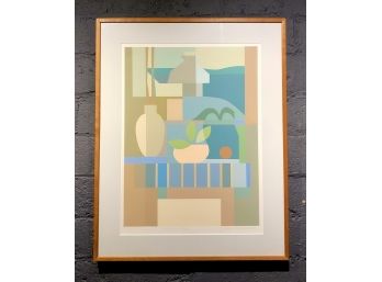 Vintage 1980s Janet Sorokin Abstract Still Life Serigraph Titled Another Light - Signed/Numbered
