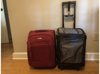 Two Travel Totes Along With A Travel Scale