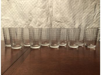Group Of 10  Fabulous Multi-Faceted Juice Glasses