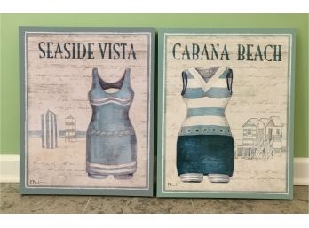 Two Beach Themed Wall Hangings