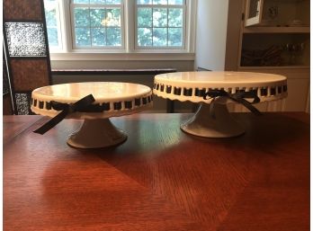 2 Grace Teaware  Porcelain Footed Cake Stands