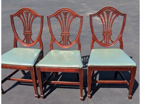 3 Vintage Georgetown Galleries Hepplewhite Mahogany Chairs