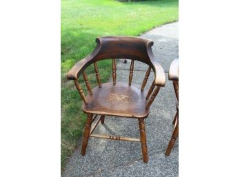 Awesome Pair Of Vermont Made Hand-Rubbed 'Mates' Chairs