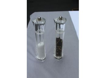 Lucite/Acrylic Salt Grinder & Pepper Mill By Cole & Mason