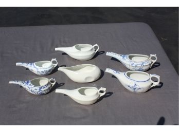 Vintage & Antique Porcelain And Ceramic Pap Boats Or Invalid Feeders (7)