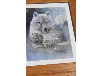 Wolf Print Signed By Artist Ruane Manning