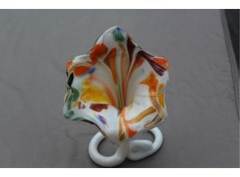 Flower Glass Styled Hand-Blown Vase Multi-color Flower