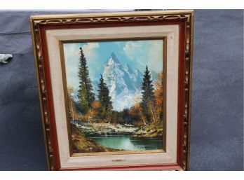 Nice Oil Painting By Digman With Damage Frame Very Nice
