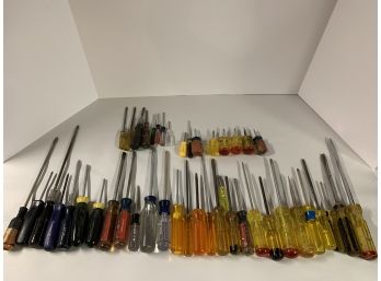 Large Lot Of Screwdrivers -Stanley, Craftsman, Husky, Others