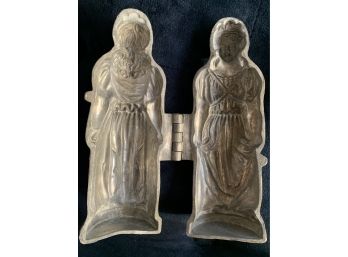 ANTIQUE HINGED The Lady In An Evening Gown ICE CREAM MOLD Schall & Co. #408, ORIGINAL CONDITION