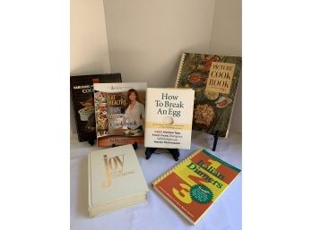 LOT OF 6 COOKBOOKS- 1962 PICTURE COOK BOOK (FABULOUS ILLUSTRATIONS!), MORE... (see Description)