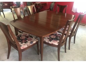 Mid Century Modern Dining Set -Table & Six Chairs