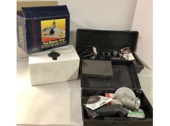 Sears Roebuck Roto Zip &  Accessories Tested-working & The Perfect Stop Quick Sliding Clamp In Box