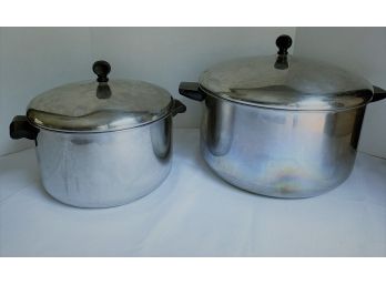 Lot Of 2 LARGE FARBERWARE POTS W/LIDS