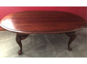 Vintage Solid Wood Oval Coffee Table 45'L X 27' W X 16'H (see Description)