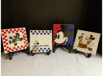 Lot Of 4 MICKEY MOUSE TRIVETS