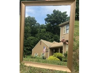 Gold Wood Framed Mirror 34' X 28'