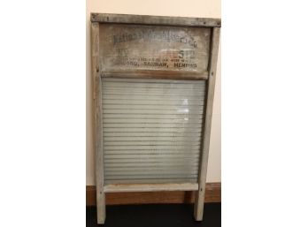 Antique Wood & Glass Washboard National Washboard Co. # 52 Chicago, Saginaw, Memphis 25' H X 13 1/2'W