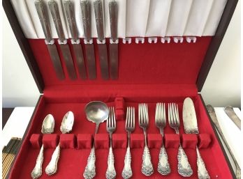 Mixed  Silver-plate Lot, With Silver Chest