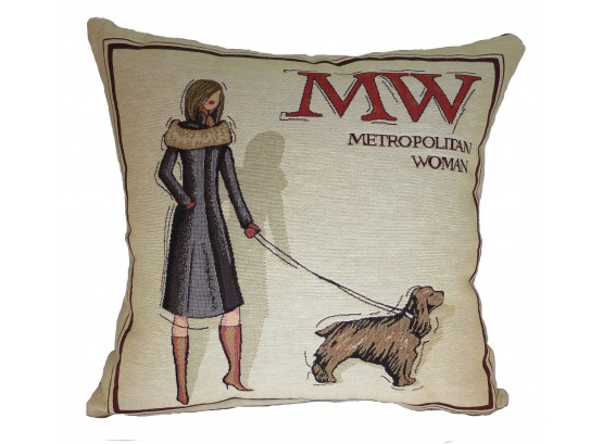 Metro Woman Decorative Pillow Case Only