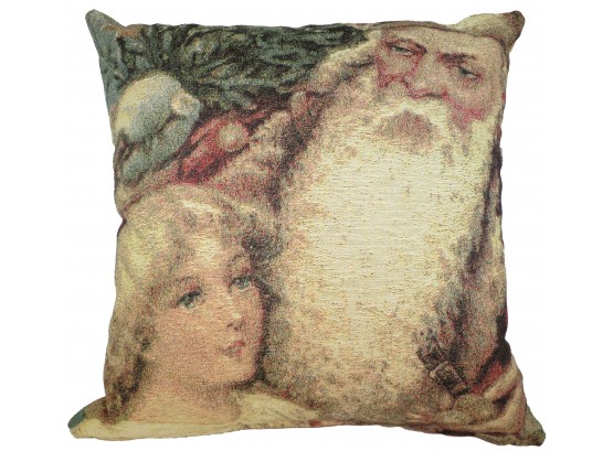 Father Frost W/angel Decorative Pillow Case Only