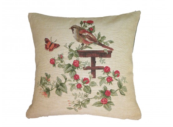 Bird On Perch Decorative Pillow Case Only