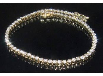 18K Diamond Tennis Bracelet Approximately 3 CTW