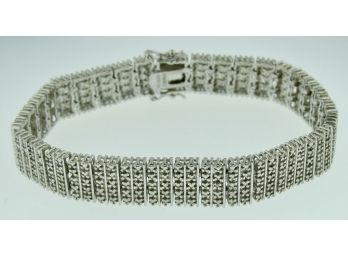 Sterling Bracelet With Diamonds