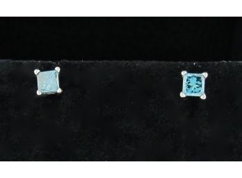 .40 TCW Blue Diamond Earrings