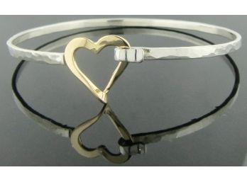 14k & Sterling Bangle Bracelet