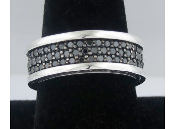 David Yurman  Mens Black Diamond Ring. Size 10