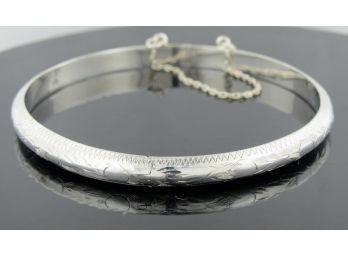 Sterling Bangle Bracelet 7 Inches