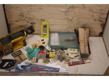 Assorted Tool & Hardware Lot - Includes Stanley Miter Box