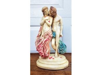 Antique Ceramic Lovers Statue