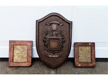 Antique Wood Small Wall Decor Lot