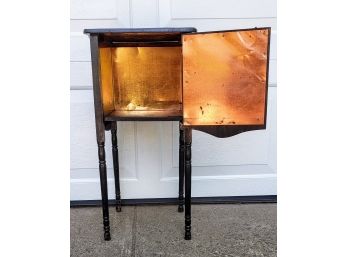 Small Humidor Stand W/ Copper Lining