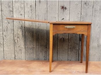 Vintage Wooden Mounted Sewing Table