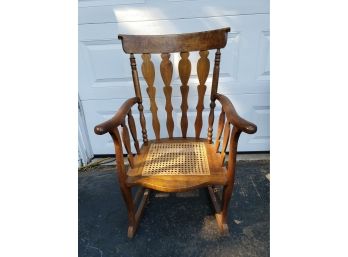 Solid Wood Rocking Chair With Caning (ID#59)