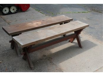 2 Set Of Wooden Benches