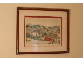 Signed Numbered Lithograph In Frame