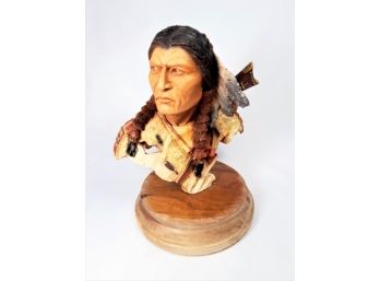 Indian Bust Sculpture Named DOG SOLDIER