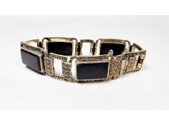 Fabulous Vintage Black Sterling Silver   Bracelet