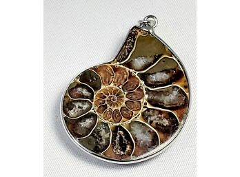 Ammonite Stone Fossil Pendant