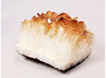 Citrine On Quartz Rock Specimen