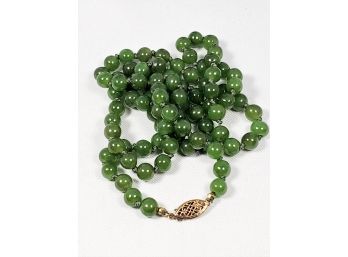 Jade And 14k Gold Necklace