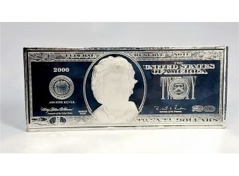 4 Oz     .999 Silver $20 Dollar Bill