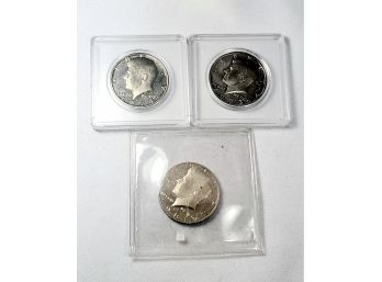 3 Proof Kennedy Half Dollars