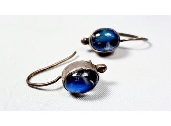 Vintage Moon Stone Sterling Silver Earrings