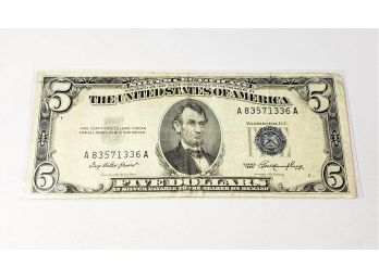 1953  Silver Certificate  $5 Bill